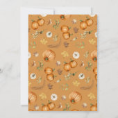 カウボーイ秋カボチャ小さなカウボーイ赤ちゃんシャワー 招待状 (裏面)