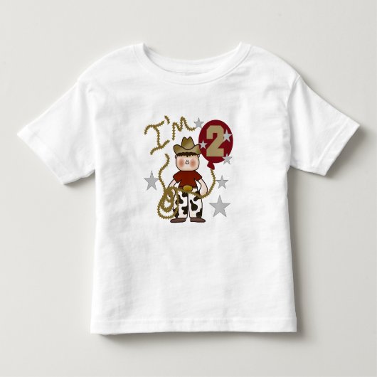 カウボーイ第2誕生日Tシャツとギフト トドラーTシャツ (正面)
