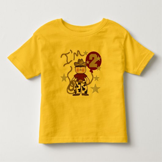 カウボーイ第2誕生日Tシャツとギフト トドラーTシャツ (正面)