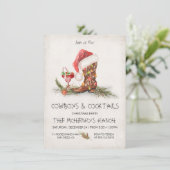 カウボーイ素朴とカクテルクリスマスパーティー 招待状 (スタンド正面)