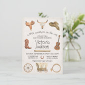 カウボーイ素朴ウェスタン赤ちゃんシャワー 招待状 (スタンド正面)