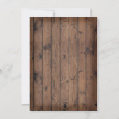 カウボーイ素朴ウェスタン赤ちゃんシャワー 招待状 (裏面)