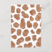 カウボーイ素朴ウエスタンの牛の茶色のベビーは本を持ってくる エンクロージャーカード (裏面)