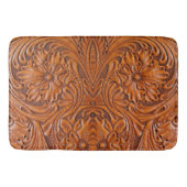 カウボーイ素朴ウエスタンカントリー工具革プリント バスマット (正面)