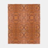 カウボーイ素朴ウエスタンカントリー工具革プリント フリースブランケット (正面)