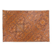 カウボーイ素朴ウエスタンカントリー工具革プリント 枕カバー (裏面-右)