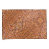 カウボーイ素朴ウエスタンカントリー工具革プリント 枕カバー (正面右)