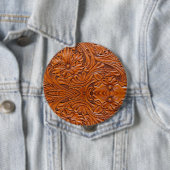 カウボーイ素朴ウエスタンカントリー工具革プリント 缶バッジ (インサイチュ)