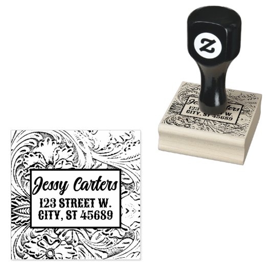 カウボーイ素朴ウエスタンカントリー工具革 ラバースタンプ (押印)