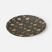 カウボーイ素朴ウエスタンロデオ木製バースデーパーティー ペーパープレート (アングル)