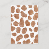 カウボーイ素朴ウエスタン牛ベビーおむつラッフル エンクロージャーカード (裏面)