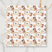 カウボーイ素朴ウエスタン |ベビーシャワーメッセージカード フェイバータグ (裏面)