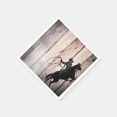 カウボーイ素朴ウッドバーンカントリーバースデーパーティー スタンダードカクテルナプキン (角)