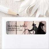 カウボーイ素朴ウッドバーンカントリーパーティー ラベル (インサイチュ)