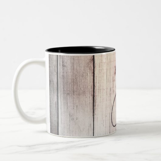 カウボーイ素朴ウッドバーンカントリーワイルドウェスト ツートーンマグカップ (左)