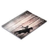 カウボーイ素朴ウッドバーンカントリーワイルドウェスト ノートブック (左側)