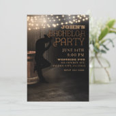 カウボーイ素朴カントリーサルーンパブバチュラーパーティ 招待状 (スタンド正面)