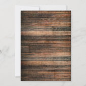 カウボーイ素朴カントリーサルーンパブバチュラーパーティ 招待状 (裏面)