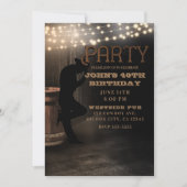 カウボーイ素朴カントリーサルーンパブバースデーパーティー 招待状 (正面)