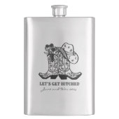 カウボーイ素朴グロムスマンギフトバチュラーパーティ フラスク (正面)