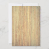 カウボーイ素朴ケンタッキーブライダルシャワー 招待状 (裏面)