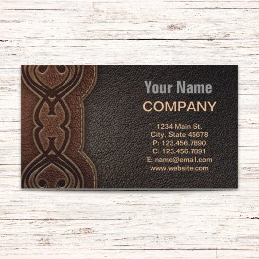 カウボーイ素朴ファッション茶色の西部地方 名刺