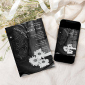 カウボーイ素朴ブーツとデイジーウェスタン結婚ズ 招待状