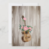 カウボーイ素朴ブーツと帽子の牡丹の水色 招待状 (裏面)