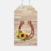 カウボーイ素朴ブーツと帽子ひまわり水色 ギフトタグ (裏面)