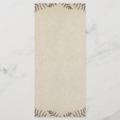 カウボーイ素朴ブーツのメ結婚ニュー・カード メニュー (裏面)