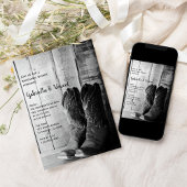 カウボーイ素朴ブーツのリハ結婚ーサルディナー 招待状