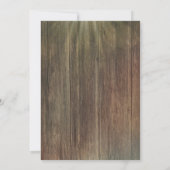 カウボーイ素朴ブーツひまわりワインバレル結婚ズ 招待状 (裏面)