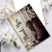 カウボーイ素朴ブーツウェスタンフローラありがとう サンキューカード