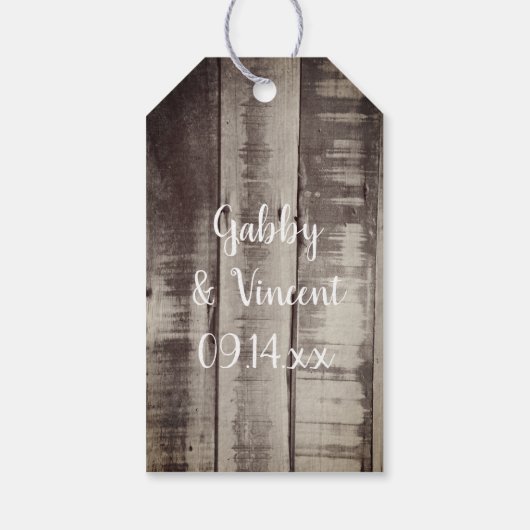 カウボーイ素朴ブーツウェスタンフローラ結婚ズ ギフトタグ (裏面)