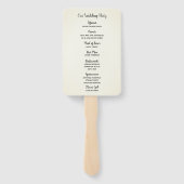 カウボーイ素朴ブーツウェスタンフローラ結婚式 プログラム ハンドファン (裏面)