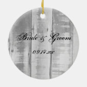 カウボーイ素朴ブーツウェスタン婚約 セラミックオーナメント (裏面)