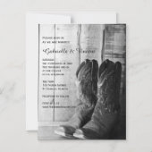 カウボーイ素朴ブーツウェスタン結婚ズ マグネット招待状 (正面)