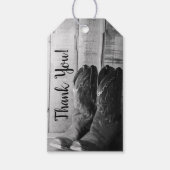 カウボーイ素朴ブーツウェスタン結婚式の引き出物ラベル ギフトタグ (正面)