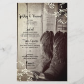 カウボーイ素朴ブーツカントリーウェスタンフローラズ結婚 (正面)