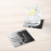 カウボーイ素朴ブーツカントリーウェスタン結婚ズ スクエアペーパーコースター (インサイチュ)