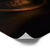 カウボーイ素朴ブーツカントリーウェディングウェルカムサイン ポスター (角)