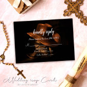 カウボーイ素朴ブーツカントリーウェディングRSVPカード 出欠カード