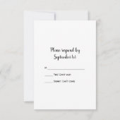 カウボーイ素朴ブーツカントリーウェディングRSVP応答 出欠カード (裏面)