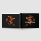 カウボーイ素朴ブーツカントリー誕生日ゲストブック ゲストブック (全面)