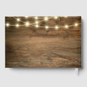 カウボーイ素朴ブーツサンフラワーウェスタン結婚ズフォイル ゲストブック (裏面)