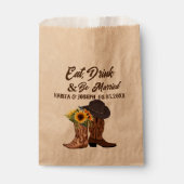 カウボーイ素朴ブーツサンフラワーウェスタン結婚ズ フェイバーバッグ (正面)