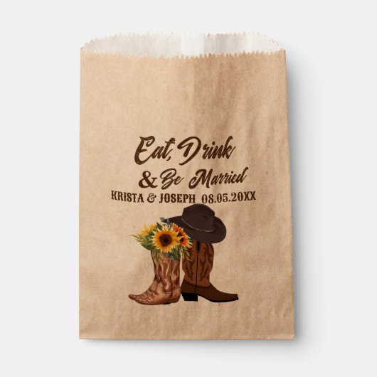 カウボーイ素朴ブーツサンフラワーウェスタン結婚ズ フェイバーバッグ (正面)