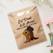 カウボーイ素朴ブーツサンフラワーウェスタン結婚ズ フェイバーバッグ (封をした状態)