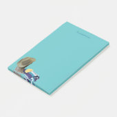 カウボーイ素朴ブーツハットブルーパープルブランケットカスタム ポストイット (アングル)