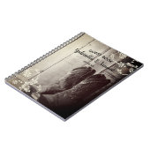 カウボーイ素朴ブーツフラワーズウェスタン結婚ズ ノートブック (左側)